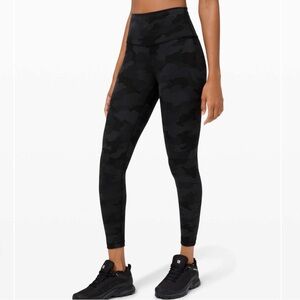 Lululemon Wunder Train High-Rise 25” Heritage 365 Camo Deep Coal Multi Size 4